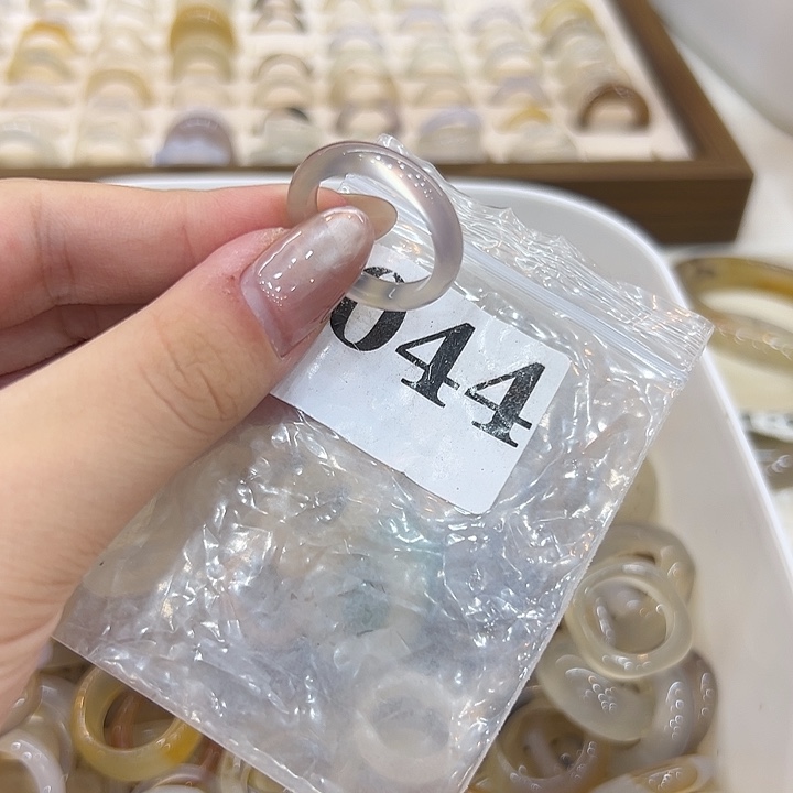 玛瑙/玉髓戒指合金44港22