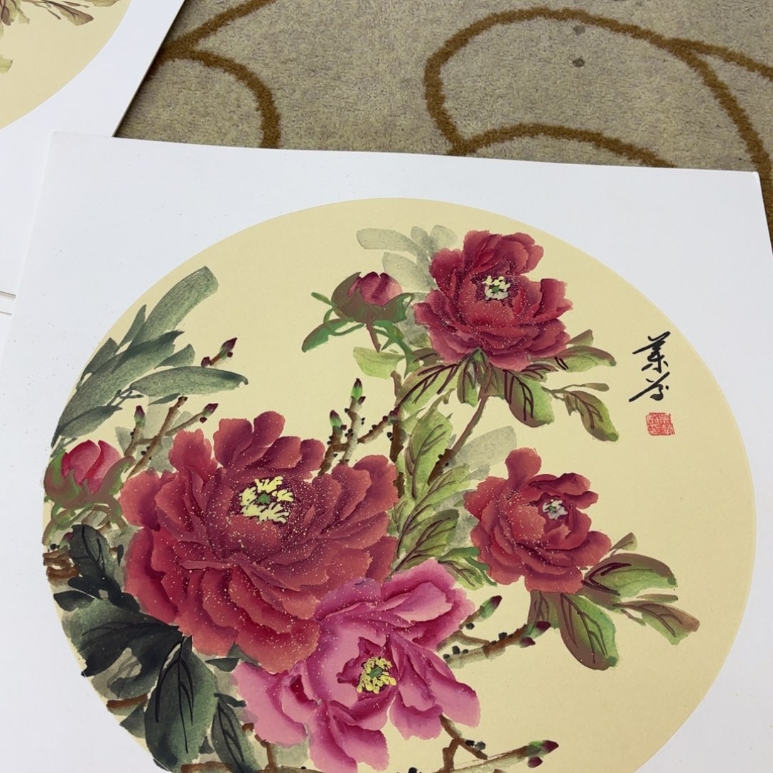 国画吴兰芬斗方李欣主播