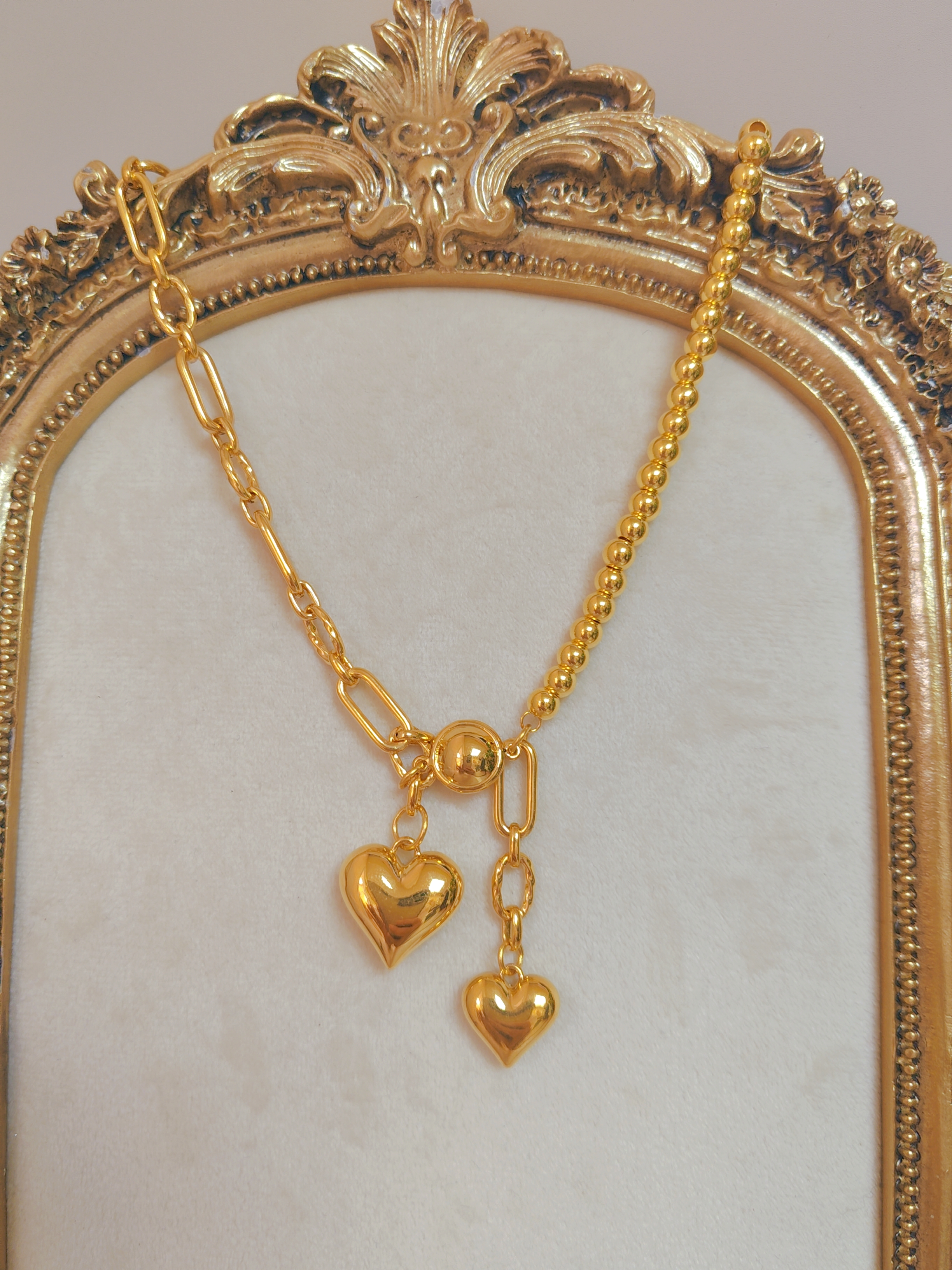 足金999爱心AB款时尚套链