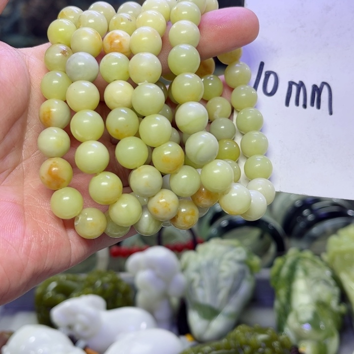 蛇纹石玉手串多样性发货未镶嵌