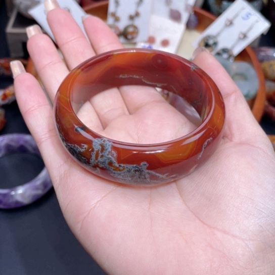 玛瑙/玉髓手镯未镶嵌孙*62