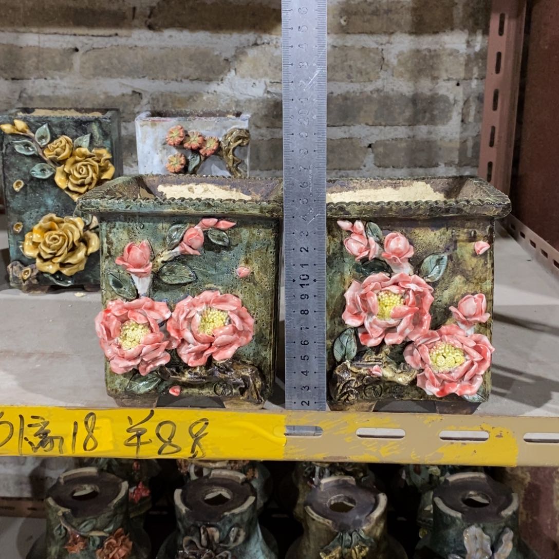 红陶青藤花器多肉花盆