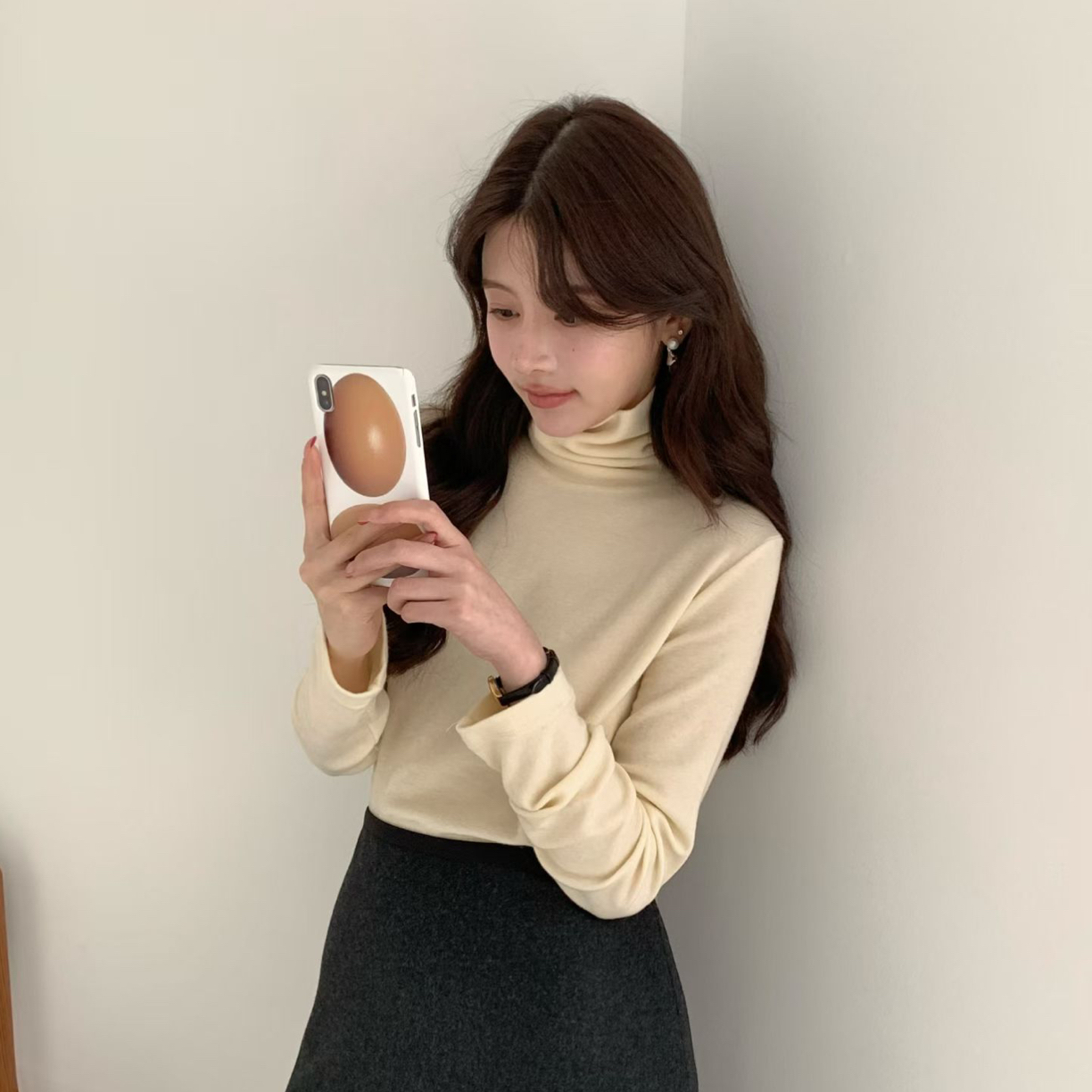 韩国东大门正品egg咩咩堆堆领打底（不退不换）