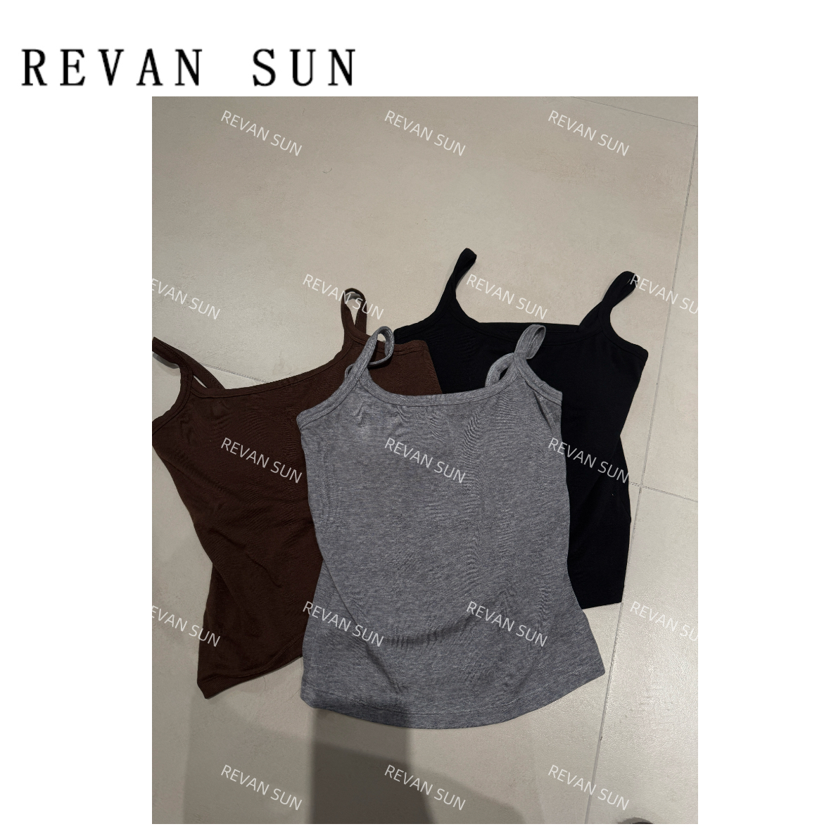 REVAN SUN -大骨架穿搭 绵羊毛裸感吊带背心（含胸垫）204