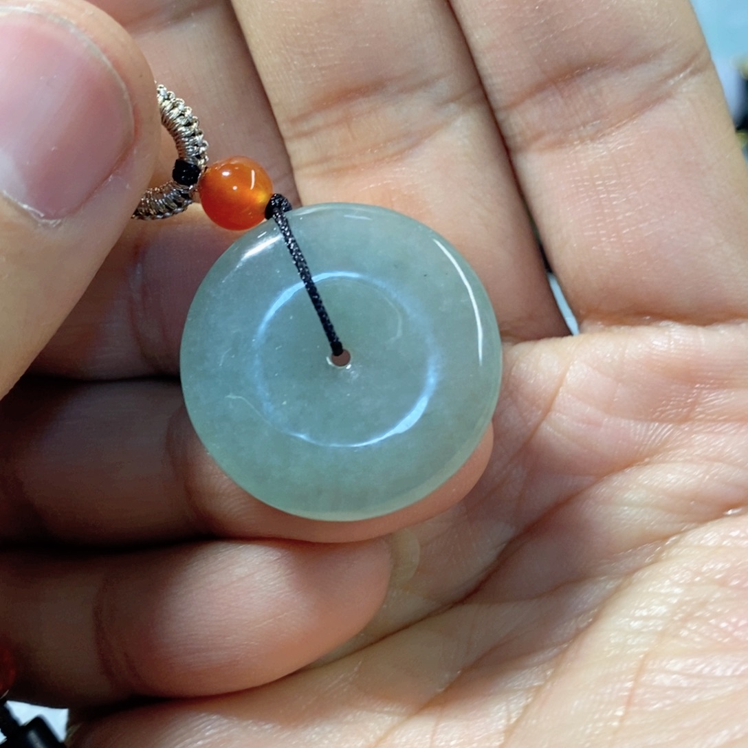 翡翠吊坠(不含链)未镶嵌缅甸翡翠A货平安扣