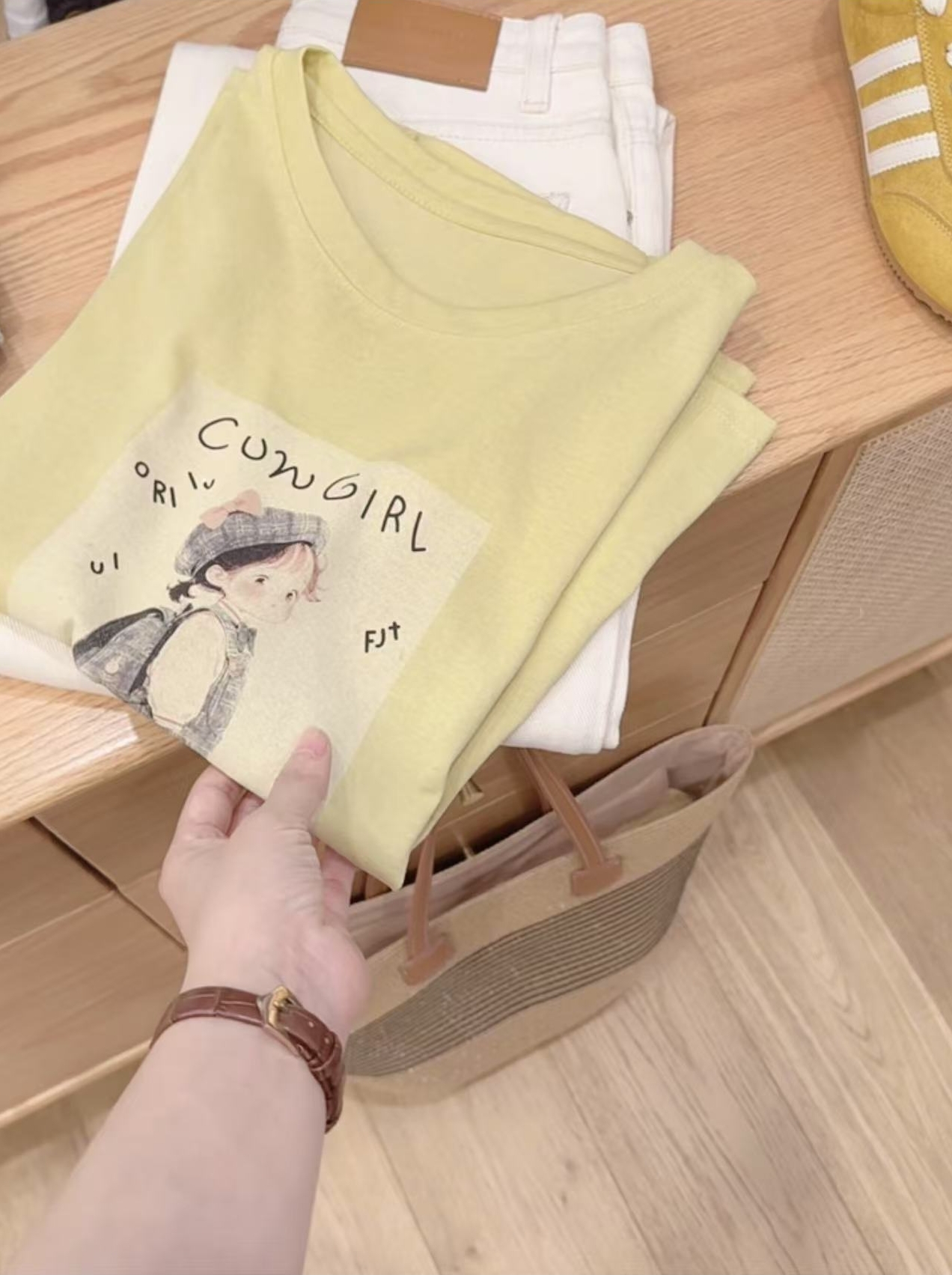 七言家巨好看！背包女孩雪花棉柔软短袖新