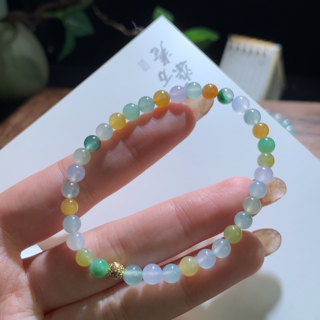 翡翠手链未镶嵌卡5油画