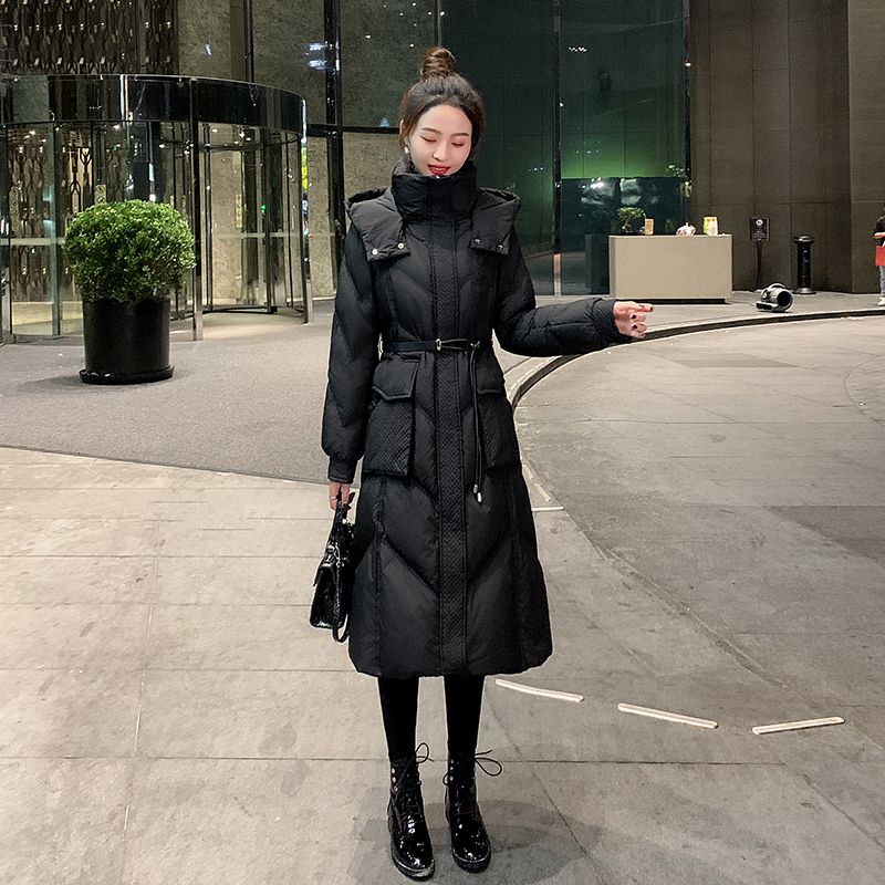 【Y901-999】保暖长款连帽拉链冬季时尚羽绒 棉服