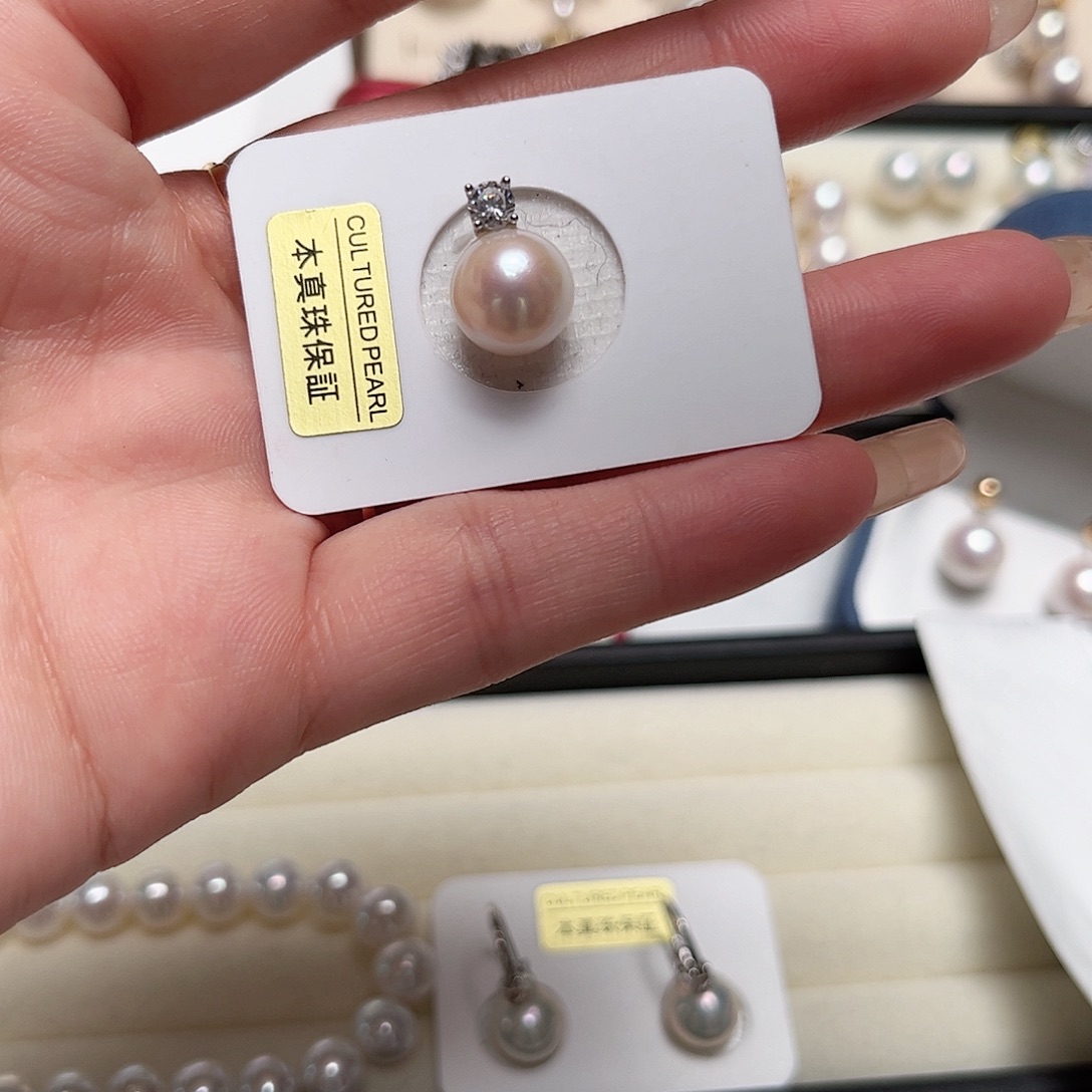 淡水珍珠颈饰银S925镶嵌