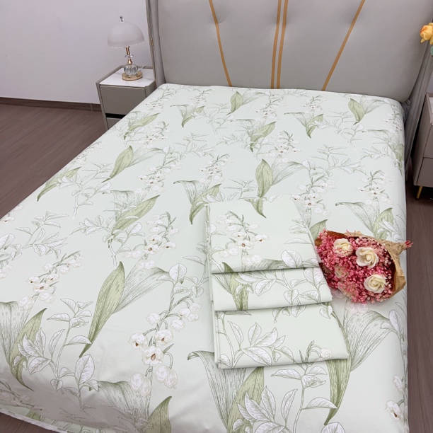 棉小竹双人床单【麦穗】尺寸2.5X2.5米舒适柔软透气四季款