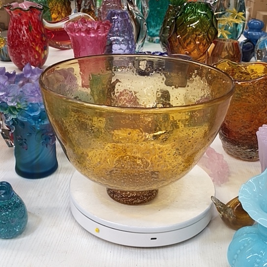 琉璃花瓶高21厘米口径27厘米