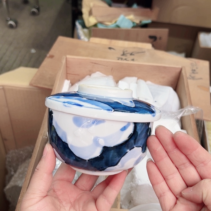 摆件4套一个瓷器默认微瑕