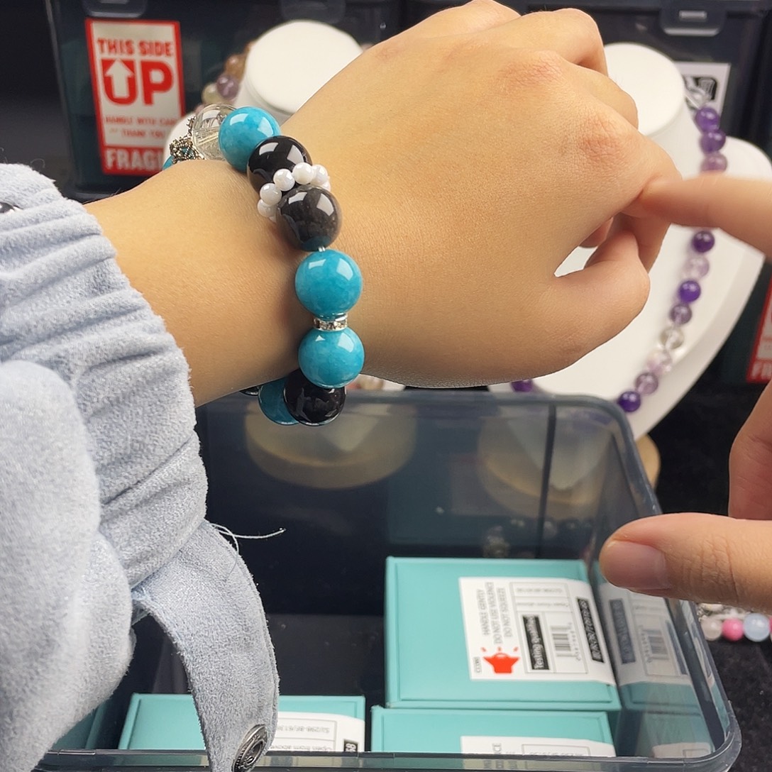 烟晶手链银S925镶嵌