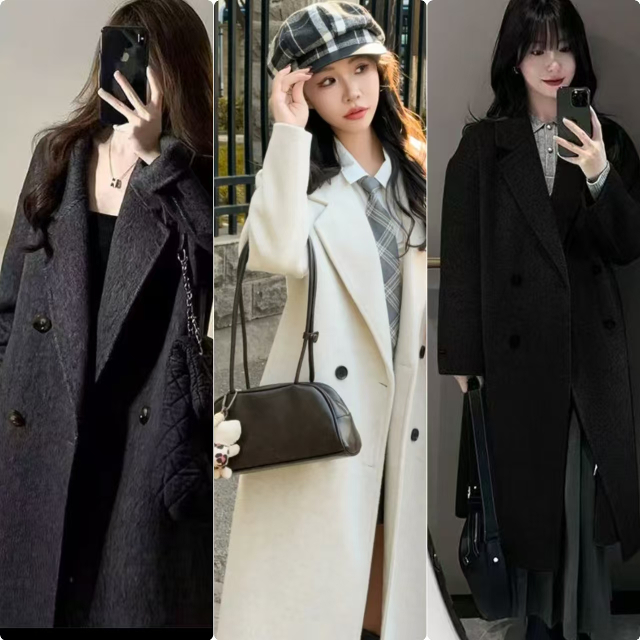 【小个子加棉加厚】羊毛呢大衣150/165气质秋冬长款中长款韩版大衣