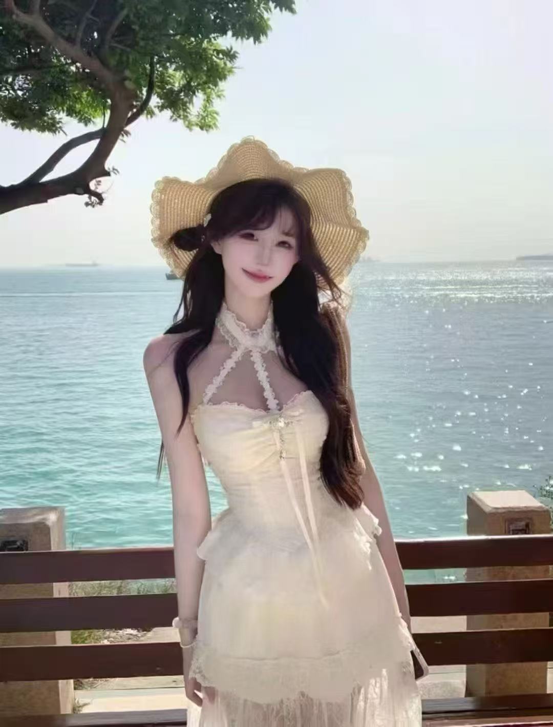 小小服饰当季挂脖性感长裙女装（以直播间为准）新疆不发货