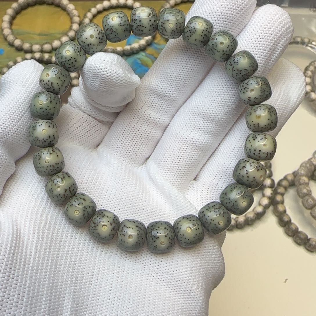 星月菩提手串石玉绿幽灵牛毛星9.5