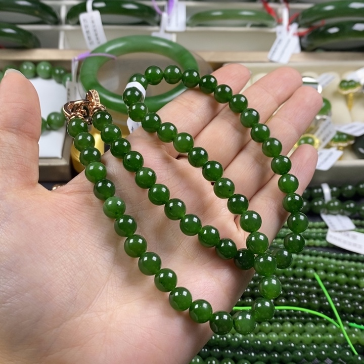 和田玉（碧玉）颈饰未镶嵌用****0