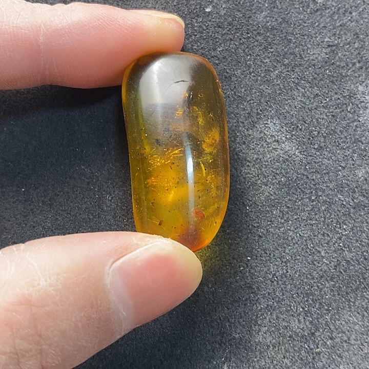 竹***徒琥珀未镶嵌裸石虫珀