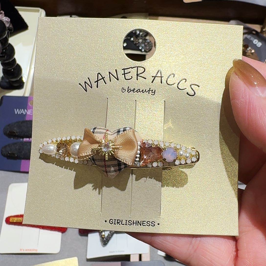 皮质非金属金色夹子