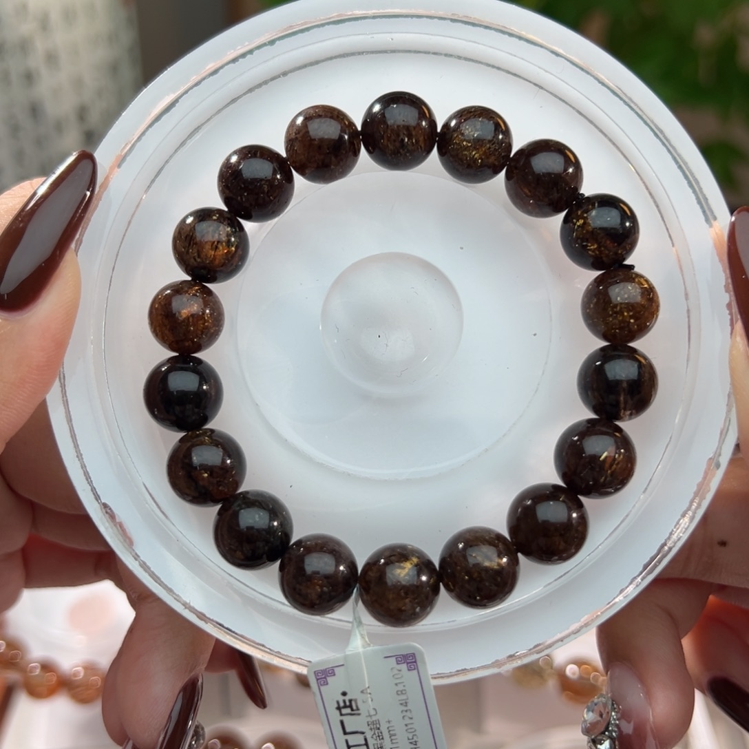 水晶未镶嵌手链黑金超七11