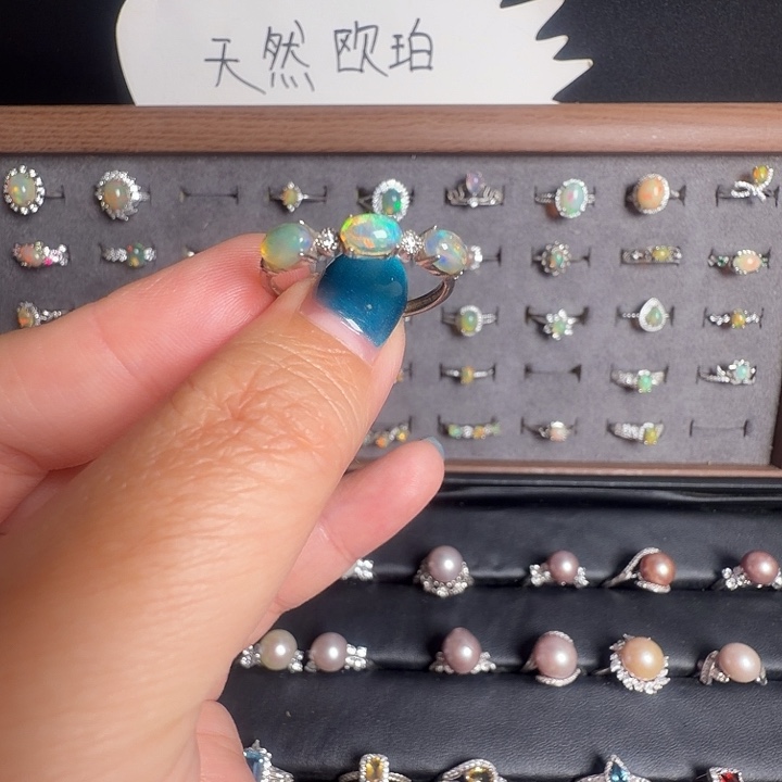 欧泊银S925镶嵌戒指