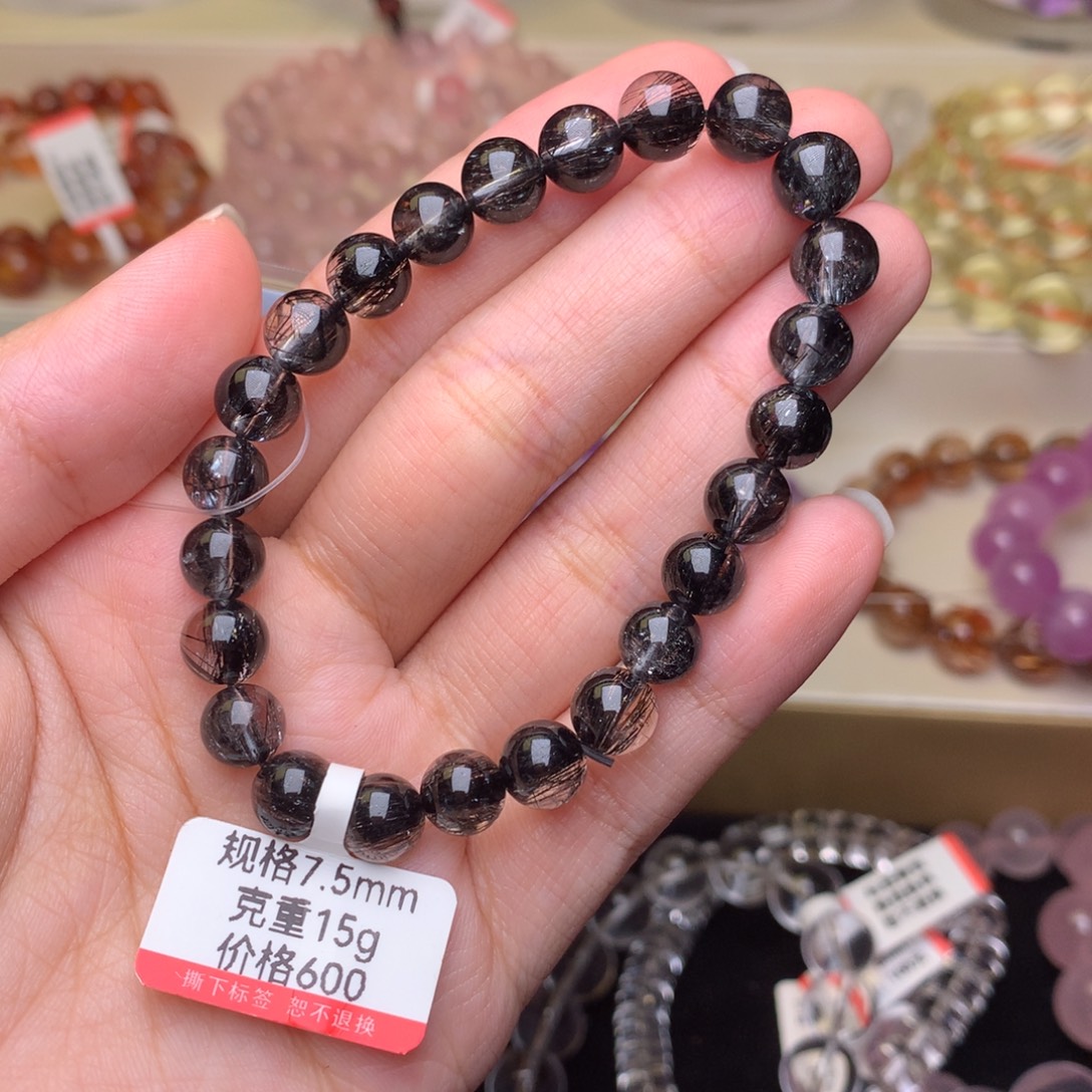 未镶嵌水晶手链黑发晶手链