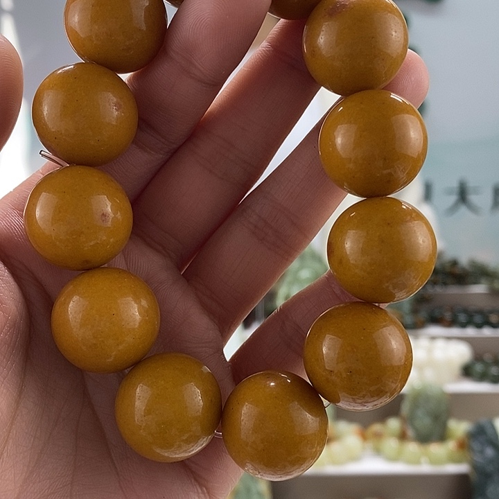 蛇纹石玉手链未镶嵌