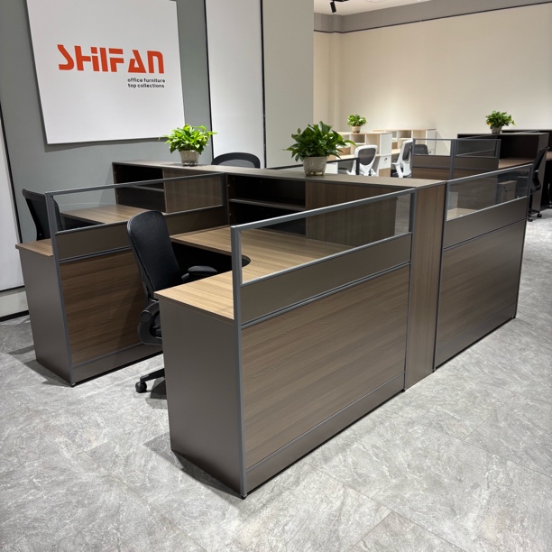 职员办公桌椅四人位组合简约现代员工屏风隔断工作位财务电脑桌子