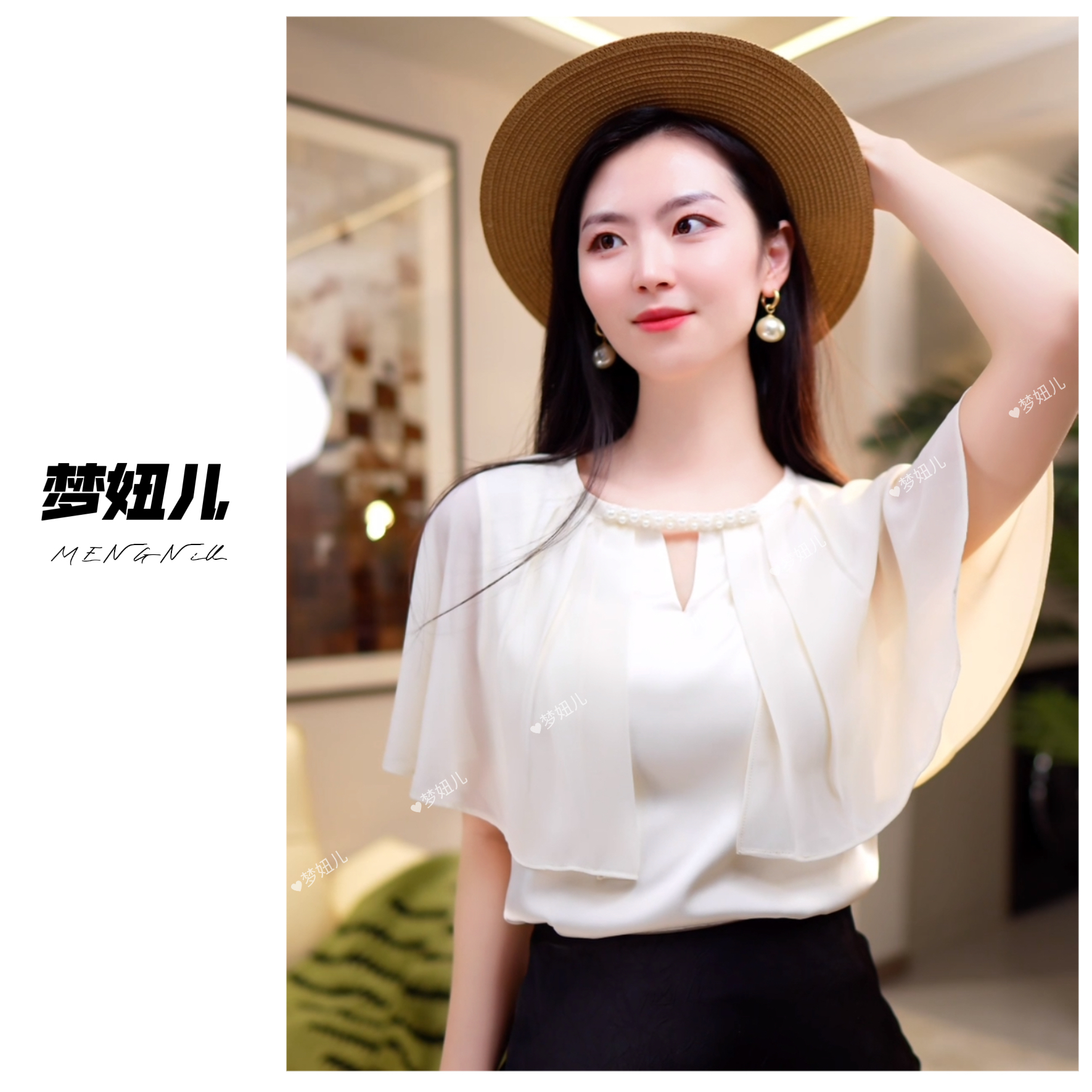 【告白物语】小众洋气短袖衬衫法式白色气质新款显瘦时尚高档上衣女