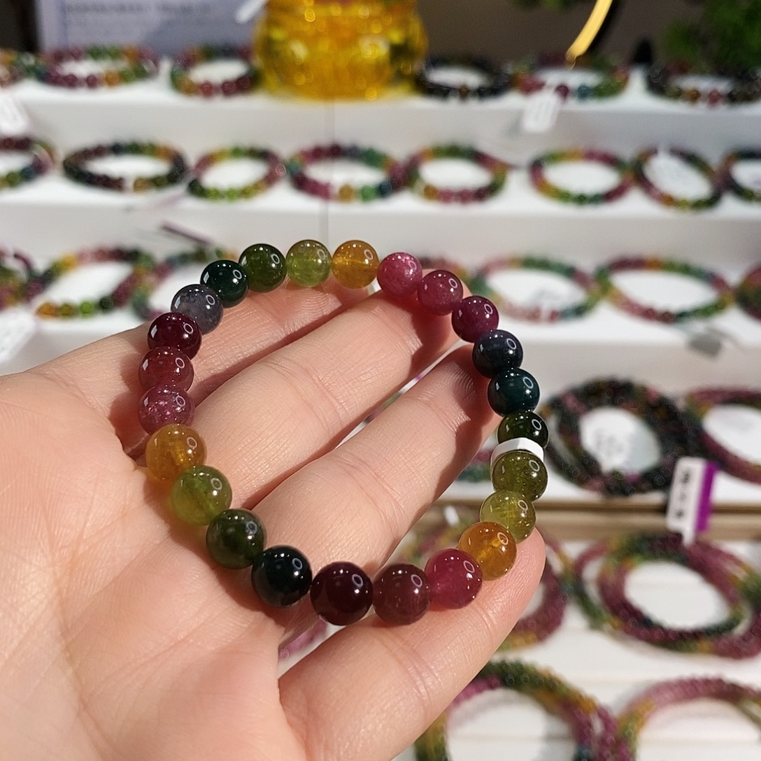 未镶嵌碧玺手链G2316素圈颜色微差