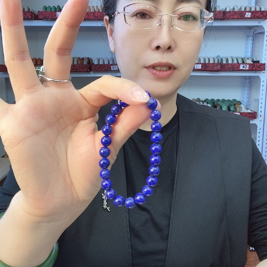 十***亮青金石未镶嵌手链