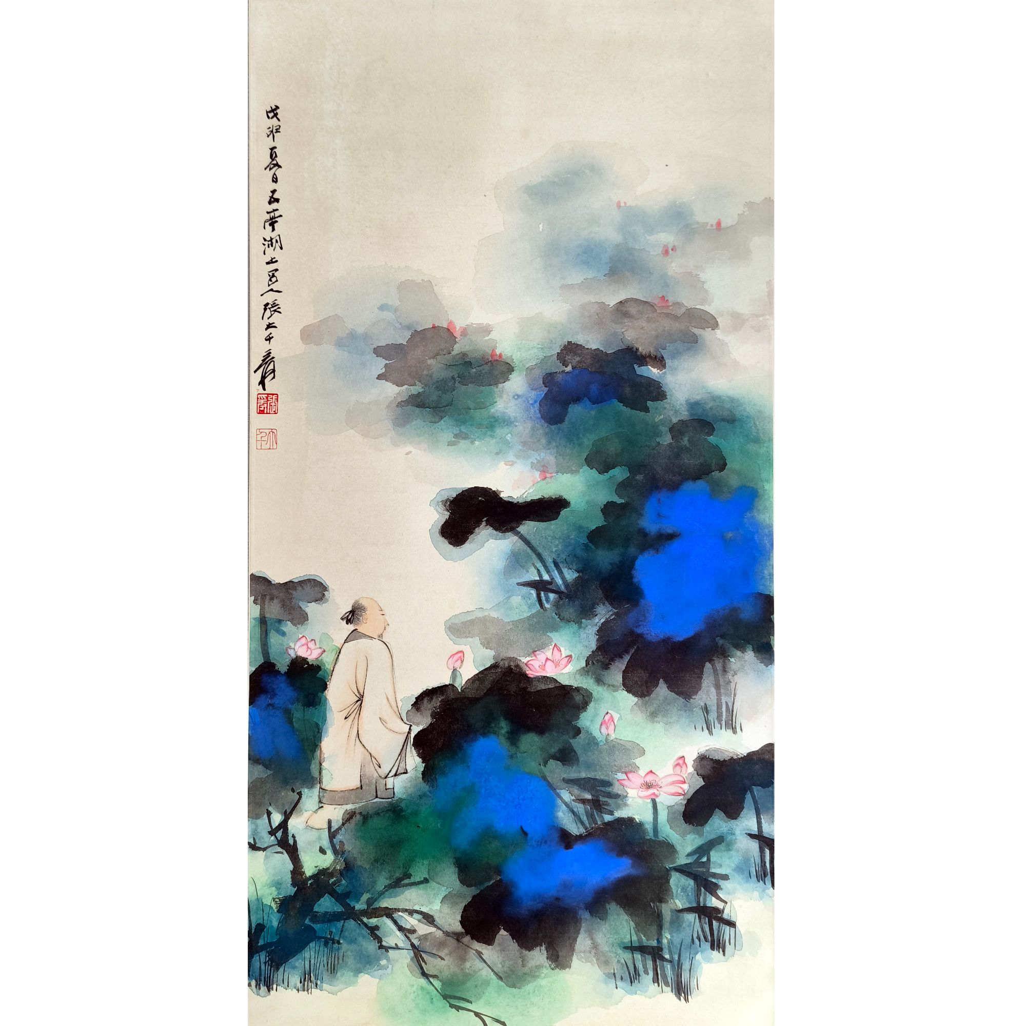 17 ZDQ  高士图  101X50  纸本立轴