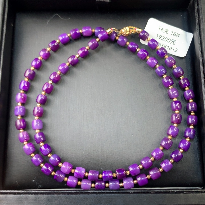 苏纪石（舒俱来）项链18K金镶嵌