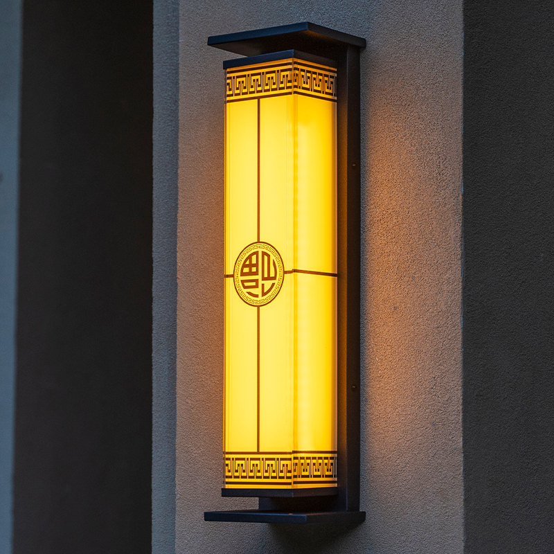 墙壁灯墙灯大门户外防水3㎡-5㎡复古热弯防水禅意景观庭院灯饰