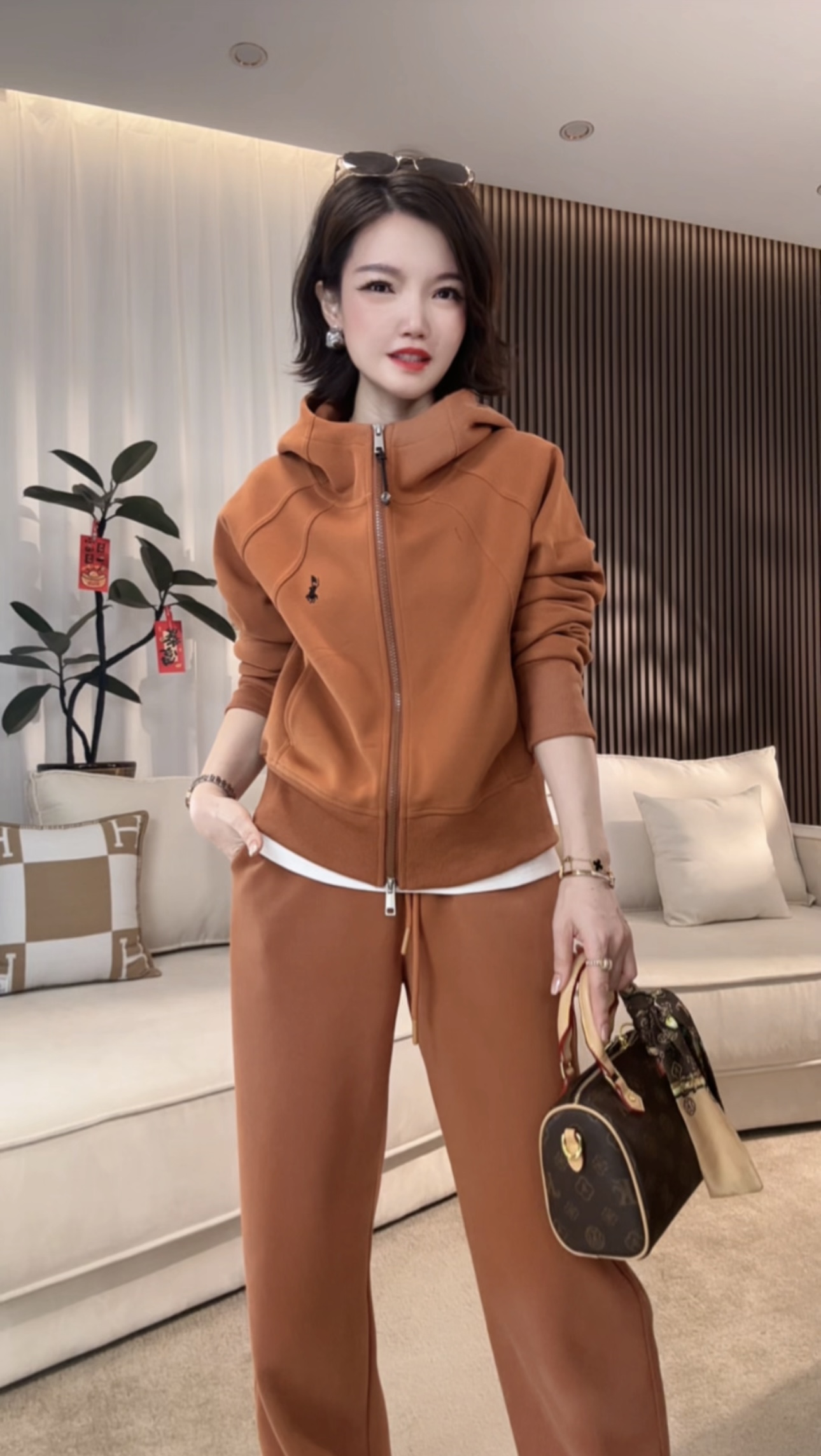 品牌正品POLOGWON/保罗秋季上新休闲显瘦瑜伽休闲连帽套装CF-S076