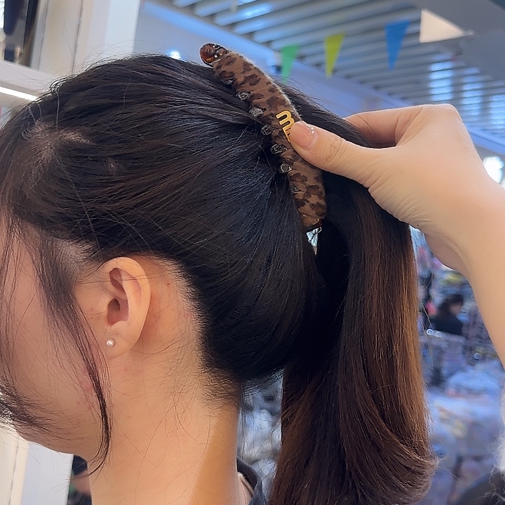 三醋酯纤维豹纹橡胶夹-38