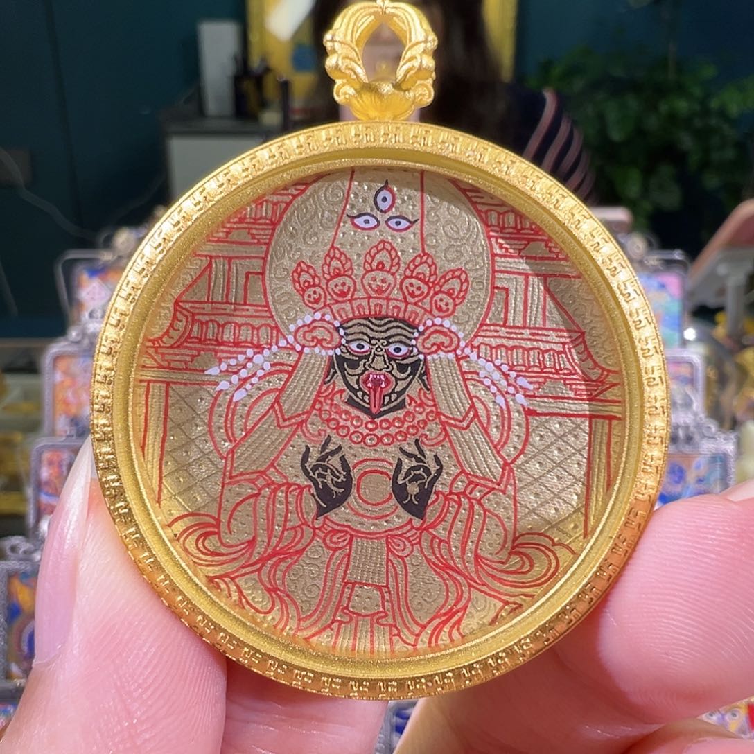 吊坠扎基拉姆热贡唐卡