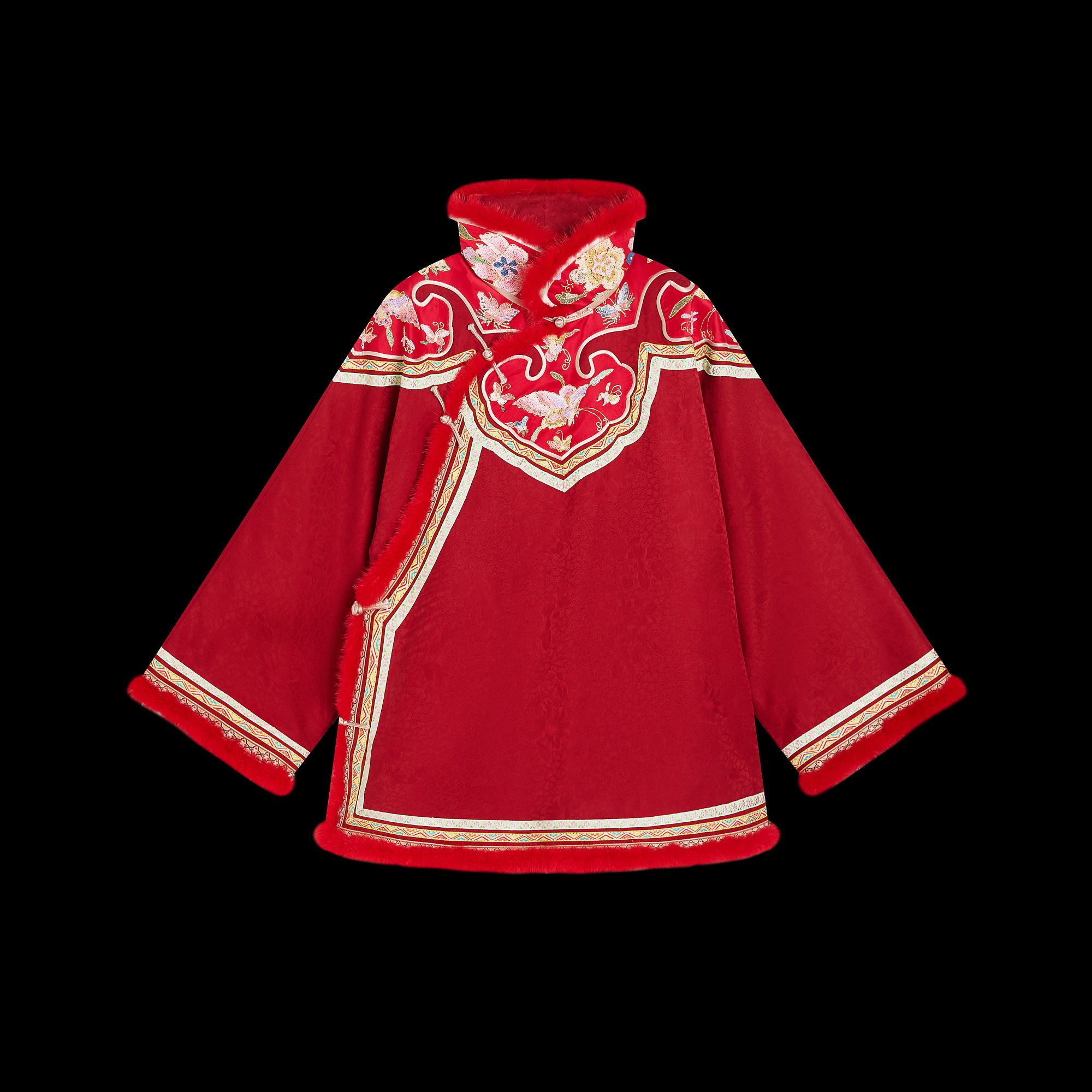 【花锦集】中国风华服红色如意云肩外套
