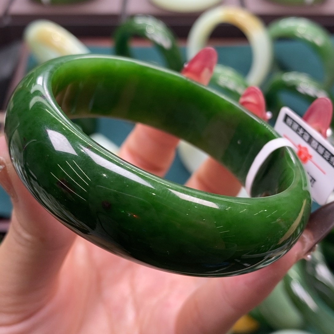 和田玉（碧玉）未镶嵌手镯5859