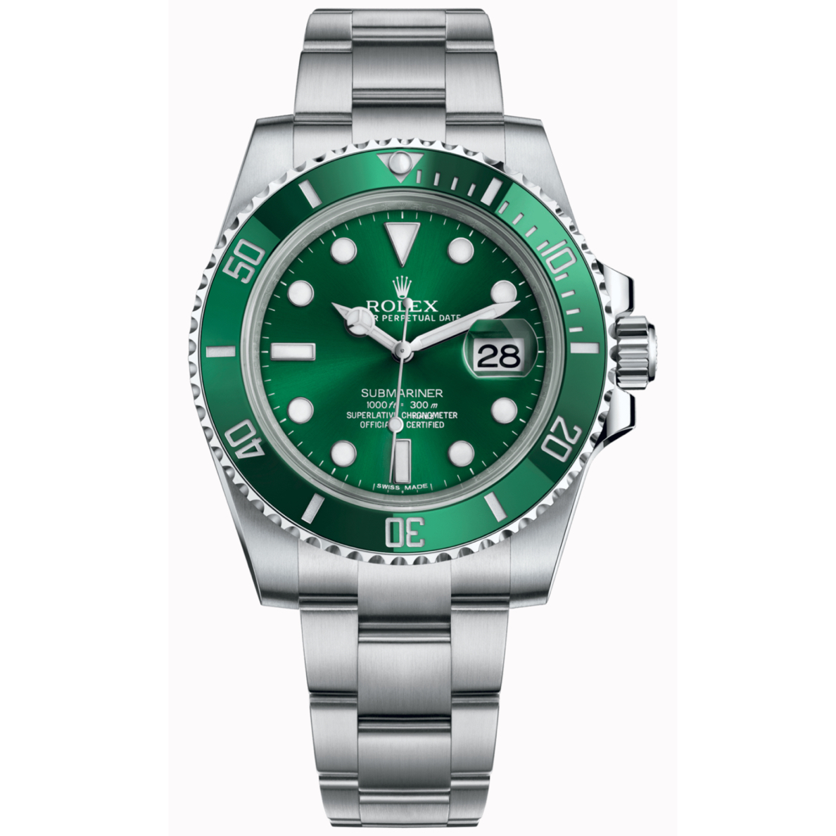 99新 Rolex/劳力士 深圳名典/二代绿116610 lv -0002/单表