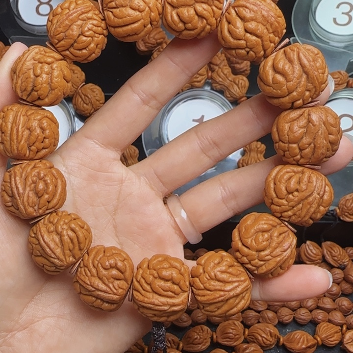 桃核手串龙纹桃核