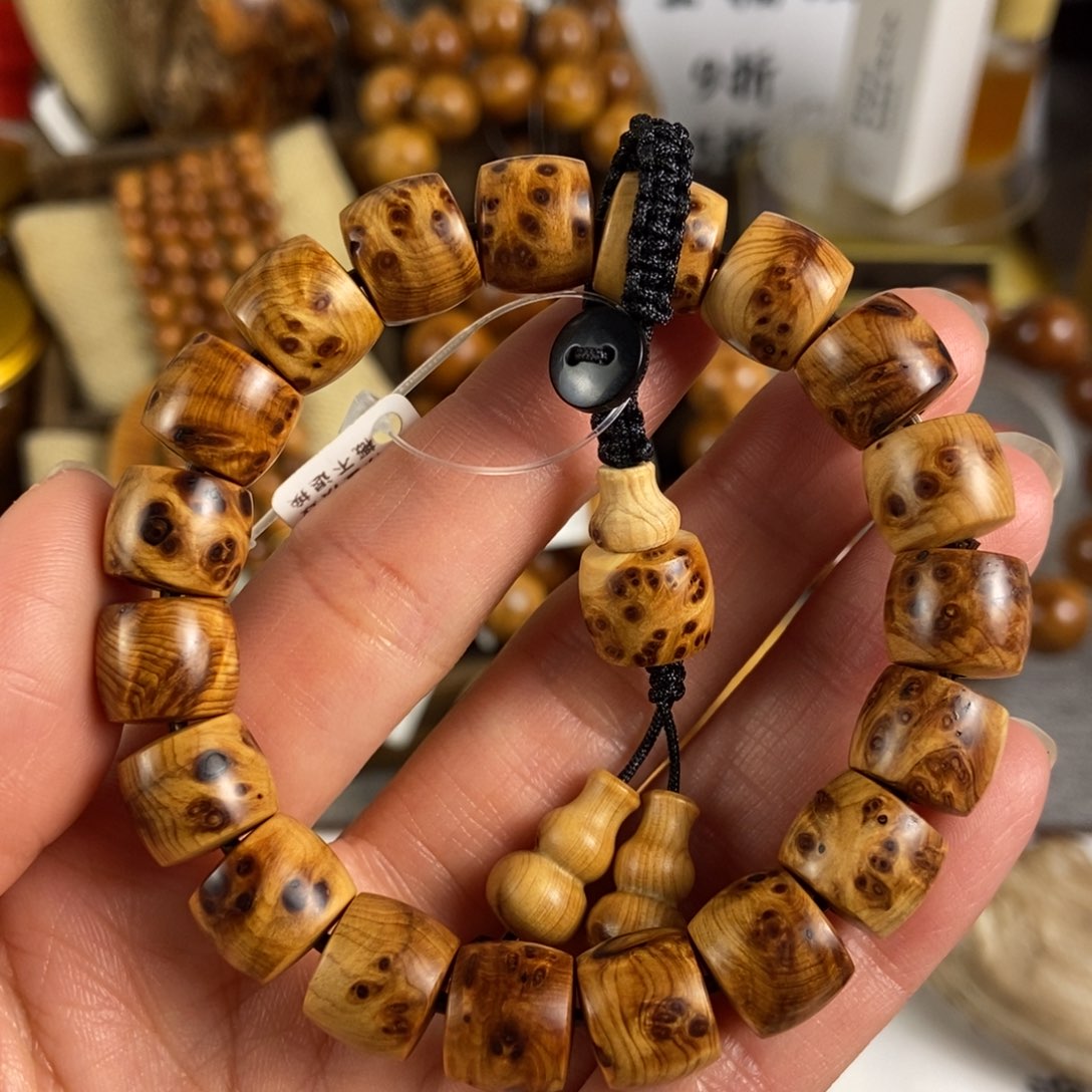 柏木（崖柏）手串/手链北太行高崖陈化瘤疤10/11陈化微裂