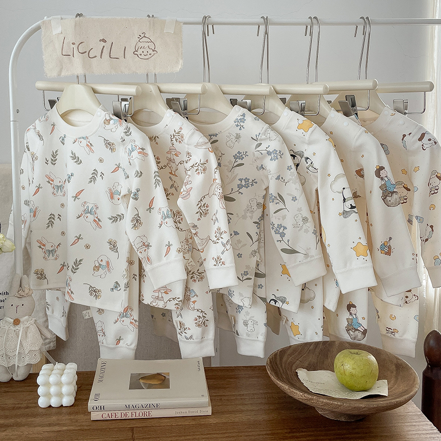 儿童秋冬舒绒300g加厚纯棉秋衣秋裤家居服套装A类无骨