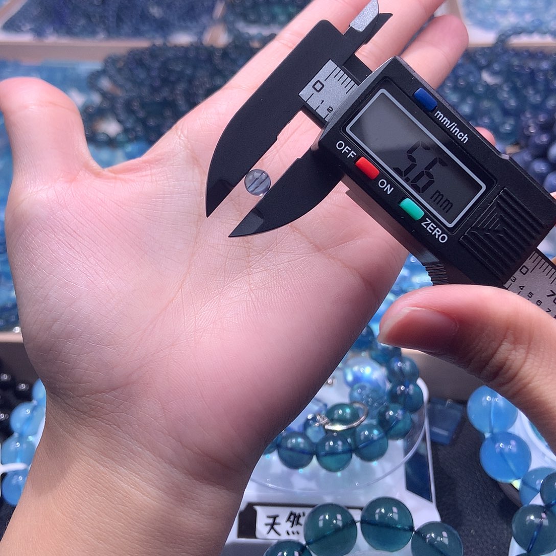 未镶嵌手串海蓝宝石陌****你5mm单珠30元