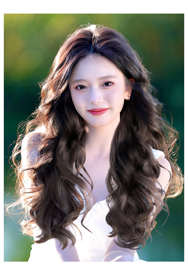 【甜妹狙击】全头套水波纹长卷发日常仿真隐形透气无痕