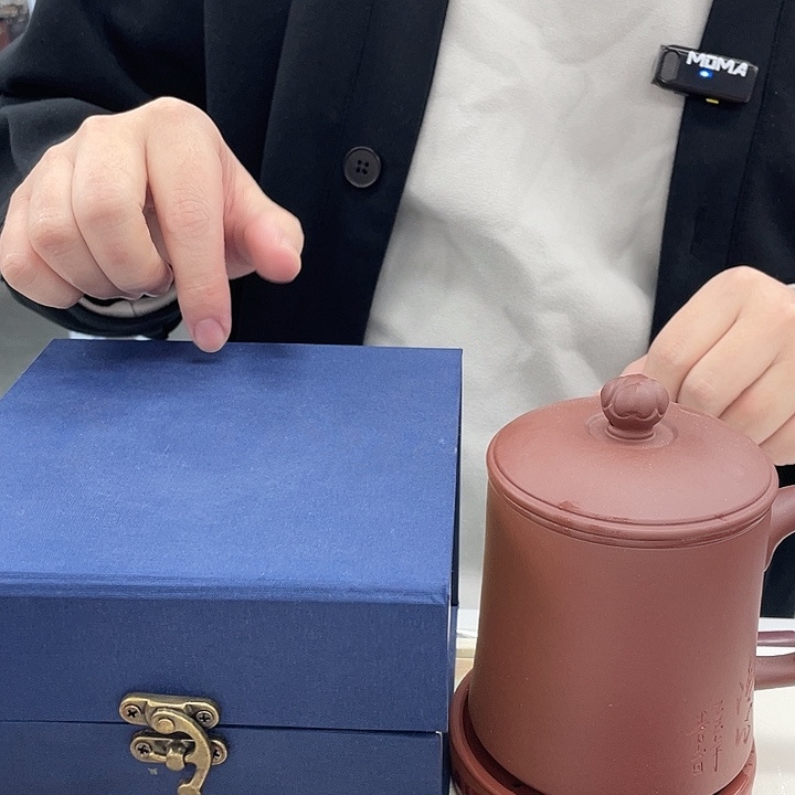 茶杯紫砂龙血砂五件套盖杯