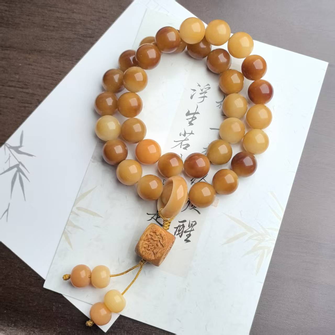 菲律宾老料菩提根双圈手串男女款文玩菩提子佛珠