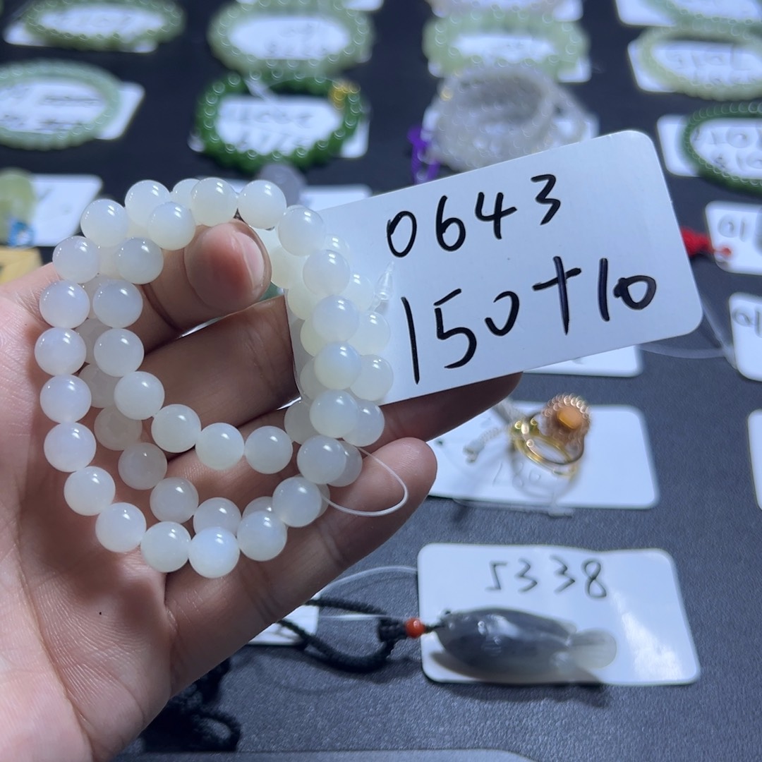 和田玉未镶嵌项链0643