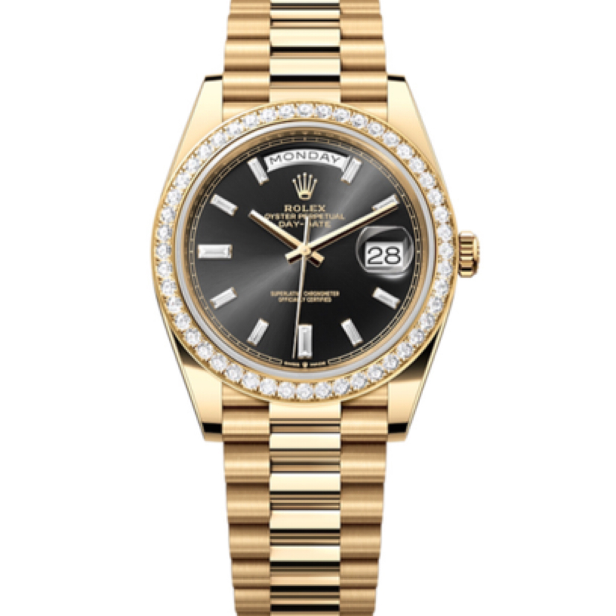 95新 Rolex/劳力士 劳力士228348钻圈黑冰糖 20年全套24节