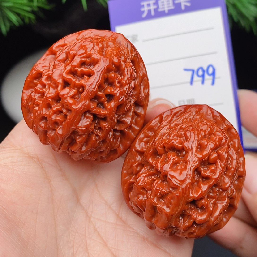 文玩核桃把件40凤凰台799